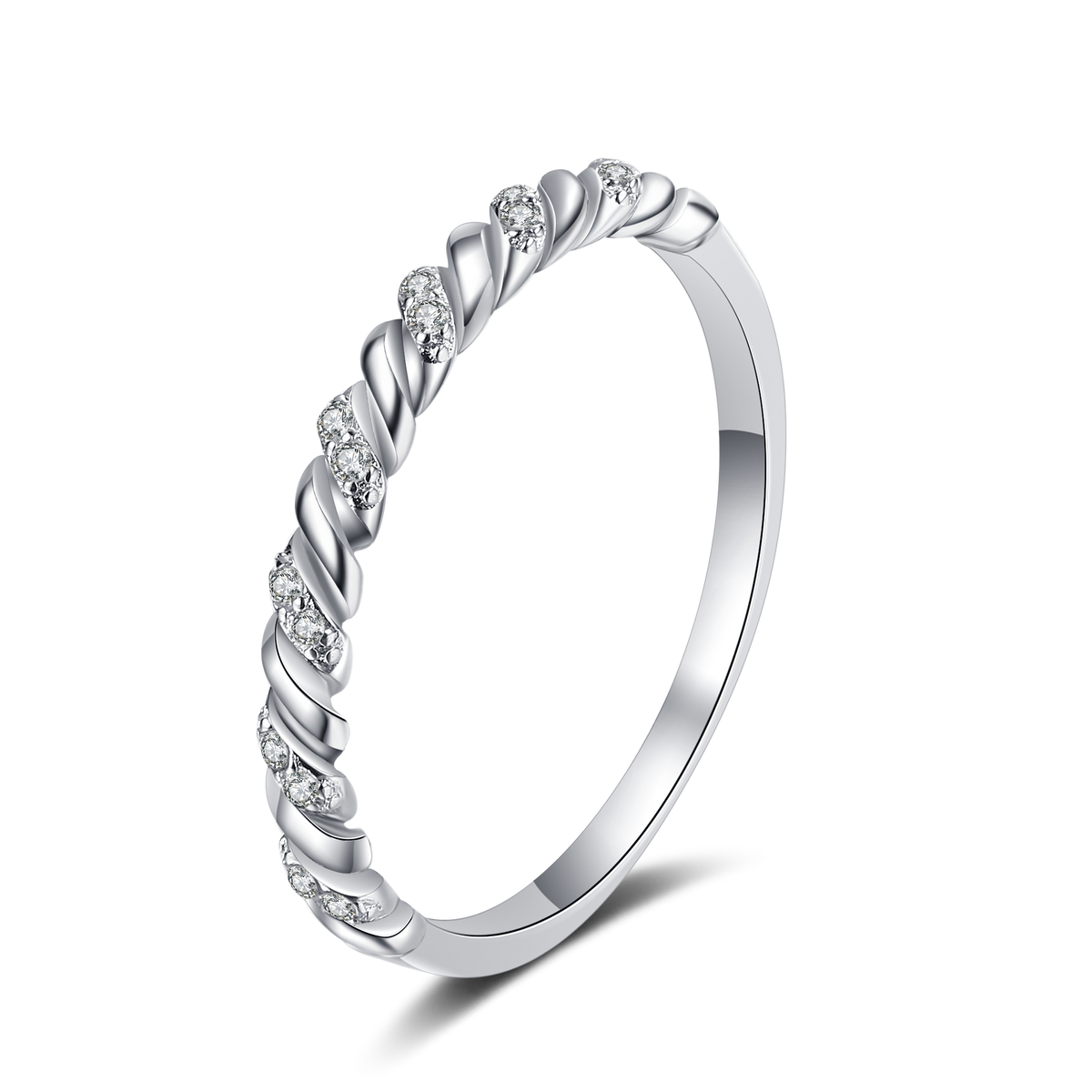 Spiral Radiance S925 Moissanite Ring
