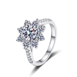Elegant Crystal Blossom S925 Ring